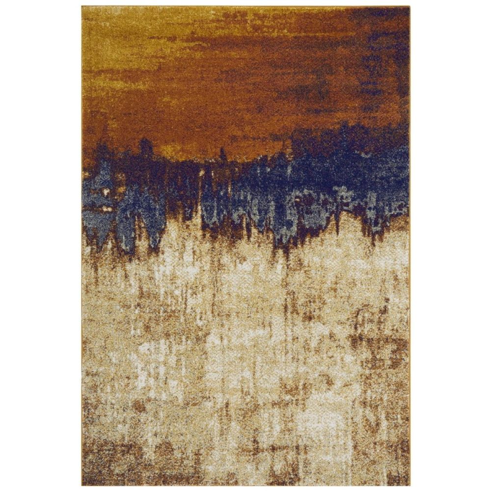 Distressed Orange Ombre Rug – 120X170Cm – Nova Dining