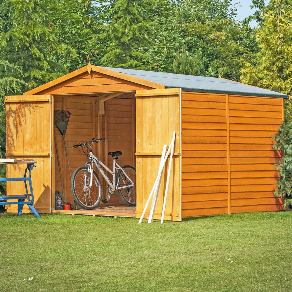 Double Door 10 X 8 Overlap Apex Shed Buildings & Storage