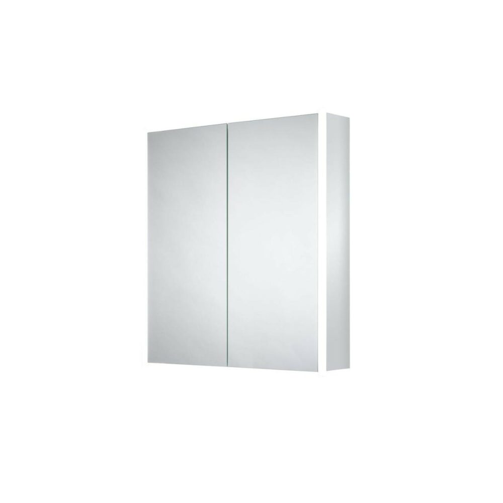 Double Door Ainsley Chrome Mirrored Bathroom Cabinet With Lights & Wireless Speaker 664 X 700Mm Bathroom