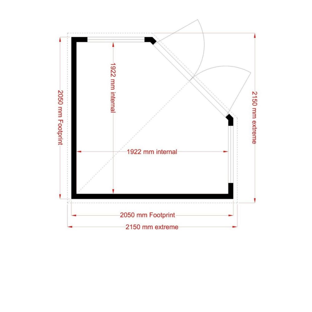 Double Door Garden Summerhouse 7 X 7Ft Buildings & Storage