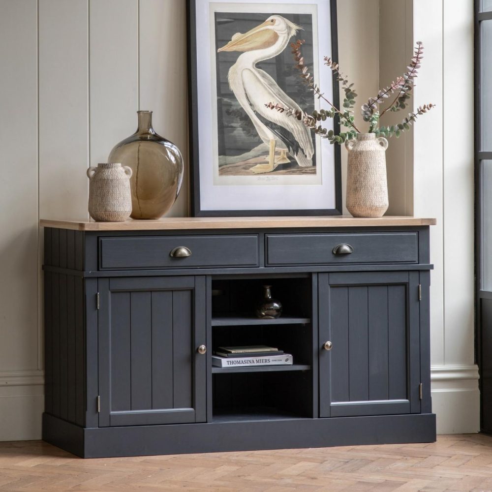 Eton 2 Door 2 Drawer Sideboard Navy – Caspian House Furniture