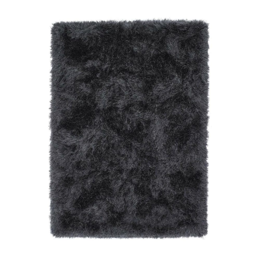 Extravagance Shaggy Charcoal Grey Rug – 230X160Cm Dining