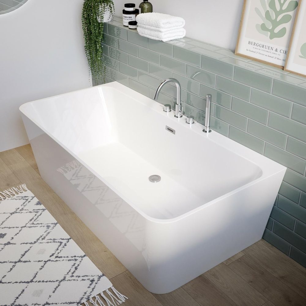 Freestanding Double Ended Back To Wall Bath 1500 X 740Mm – Oslo Bathroom