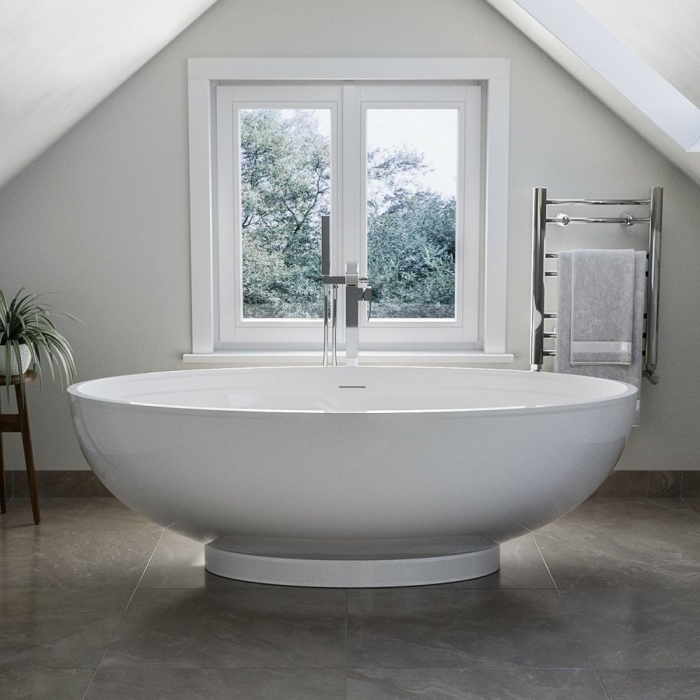 Freestanding Double Ended Bath 1695 X 795Mm – Oval Bathroom