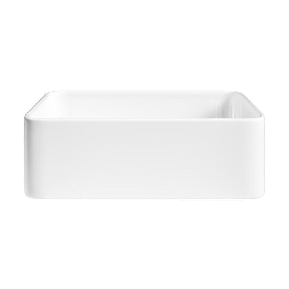 Gloss White Rectangular Countertop Basin 361Mm – Vida Basins