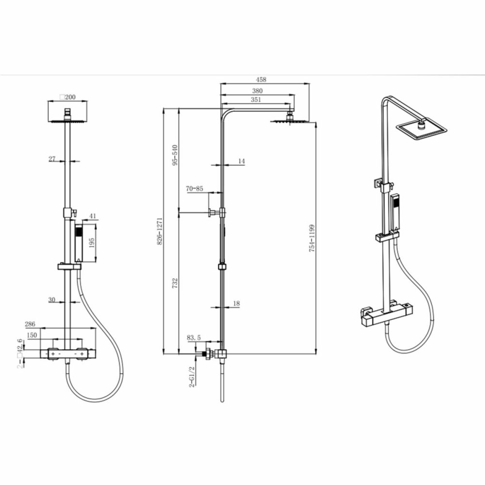 Gunmetal Bathroom Taps Pack With Shower – Zana Bathroom