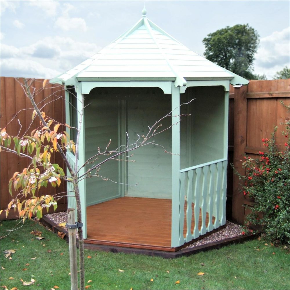 Hexagonal Pressure Treated Garden Arbour 6 X 7Ft Buildings & Storage