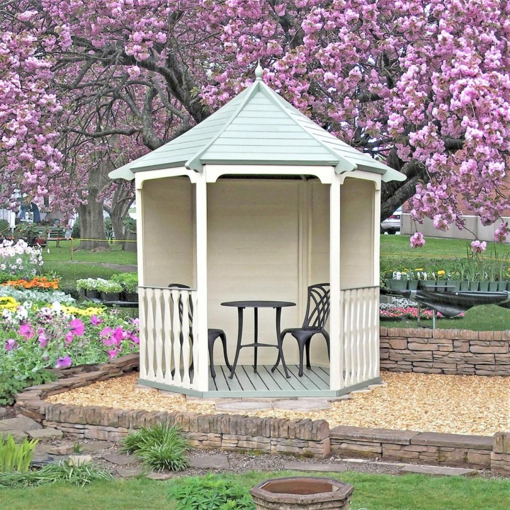 Hexagonal Pressure Treated Garden Arbour 6 X 7Ft Buildings & Storage