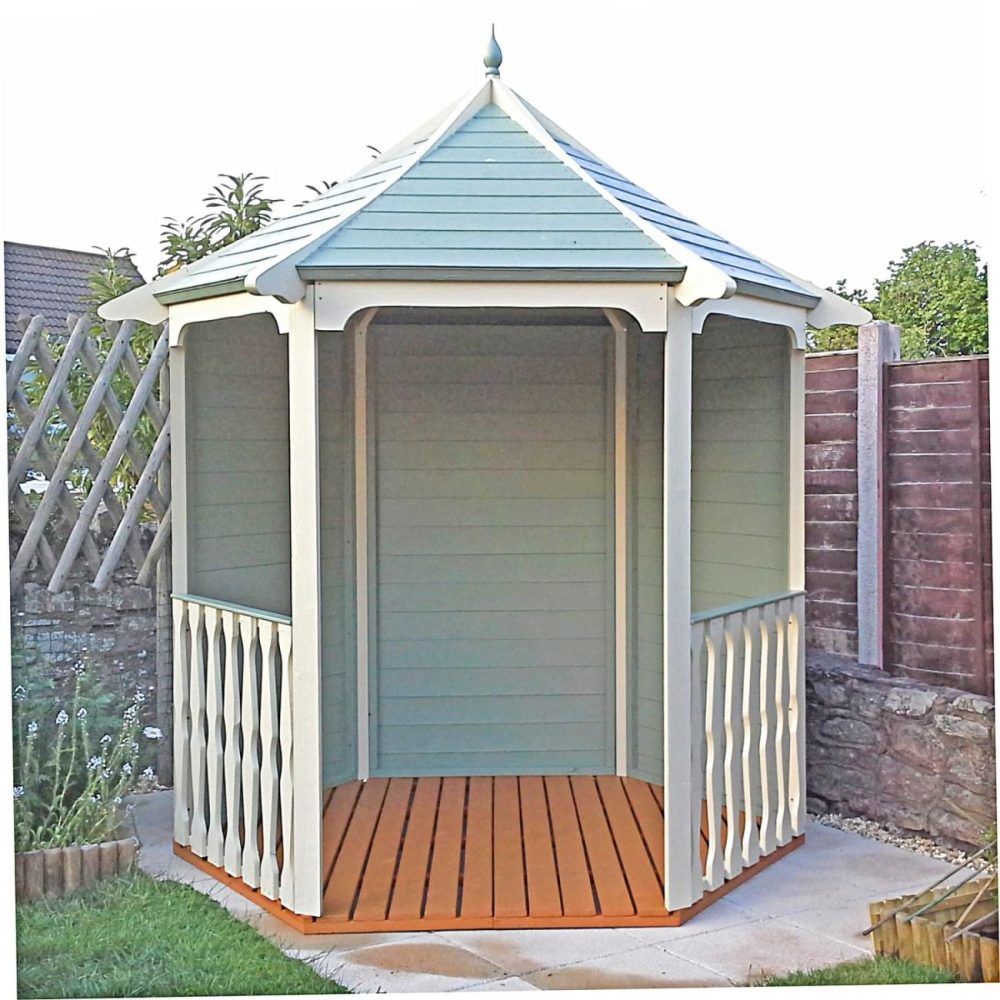 Hexagonal Pressure Treated Garden Arbour 6 X 7Ft Buildings & Storage