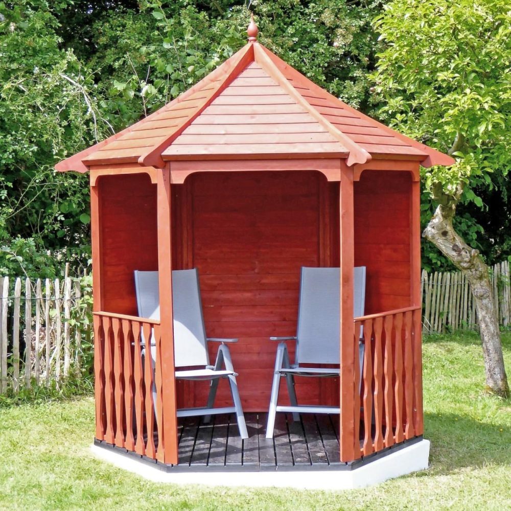 Hexagonal Pressure Treated Garden Arbour 6 X 7Ft Buildings & Storage