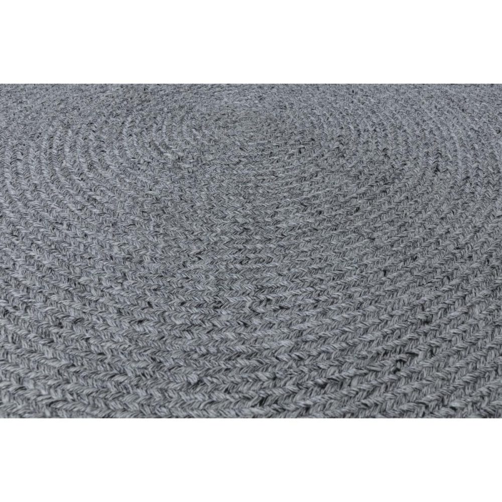 Indoor/Outdoor Grey Round Rug – 200X200Cm Dining