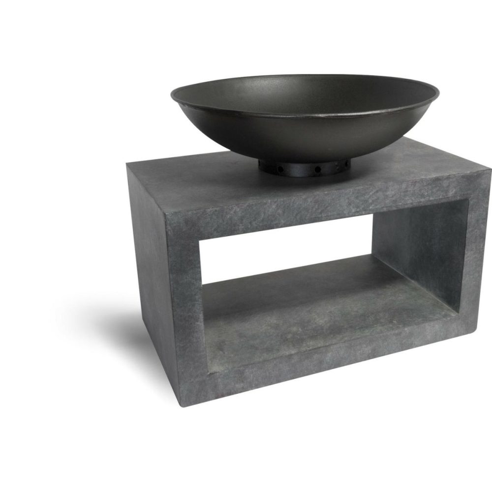 Ivyline Firebowl & Rectangle Console Cement Fire Pits