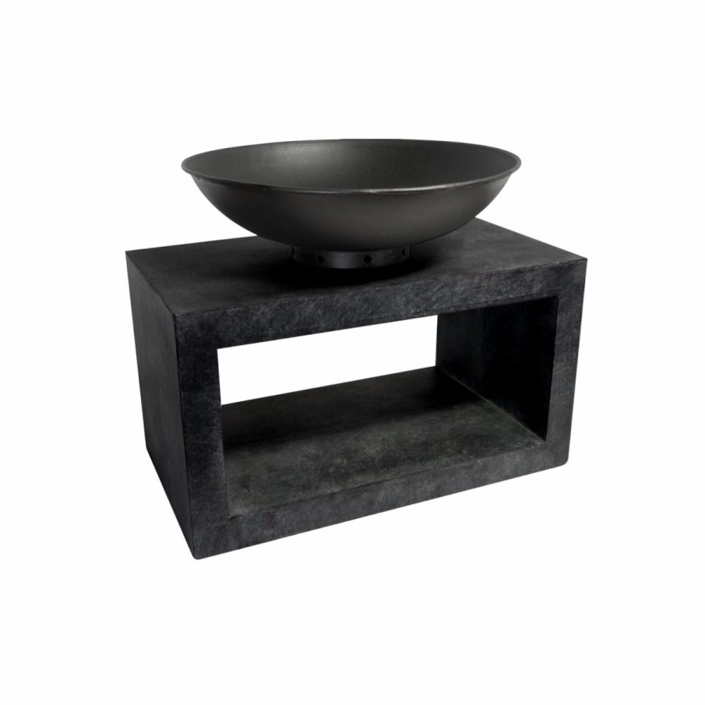 Ivyline Firebowl & Rectangle Console Granite Fire Pits