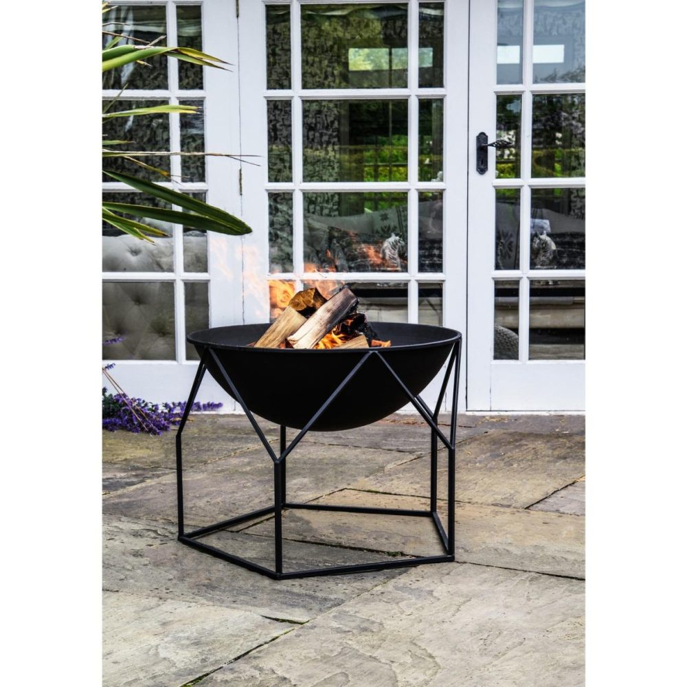 Ivyline Outdoor Buckingham Firebowl Black Fire Pits