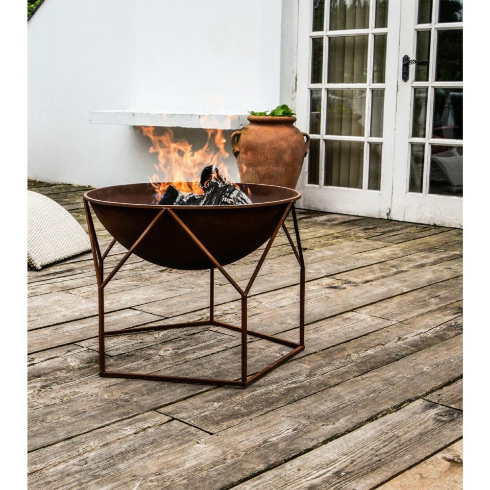 Ivyline Outdoor Buckingham Firebowl Rust Fire Pits