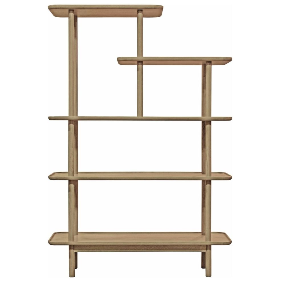 Kingham Open Bookcase Solid Oak – Caspian House Bookcases