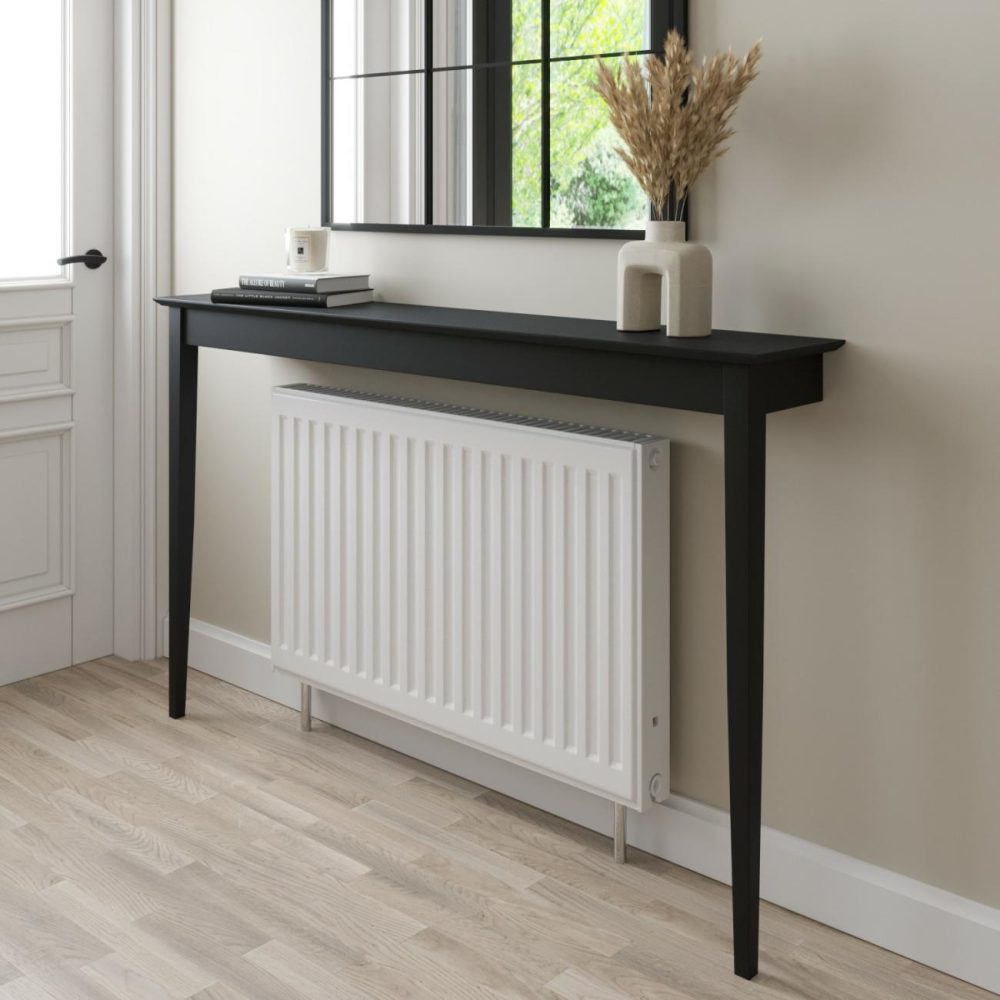 Large & Narrow Black Radiator Cover – 150Cm – Ava Dining