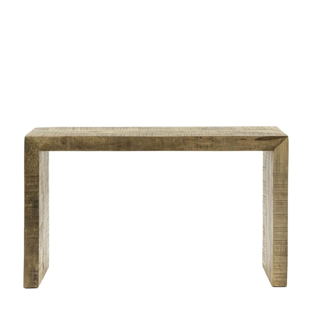 Large Natural Mango Wood Console Table – Lowa – Caspian House Console Tables