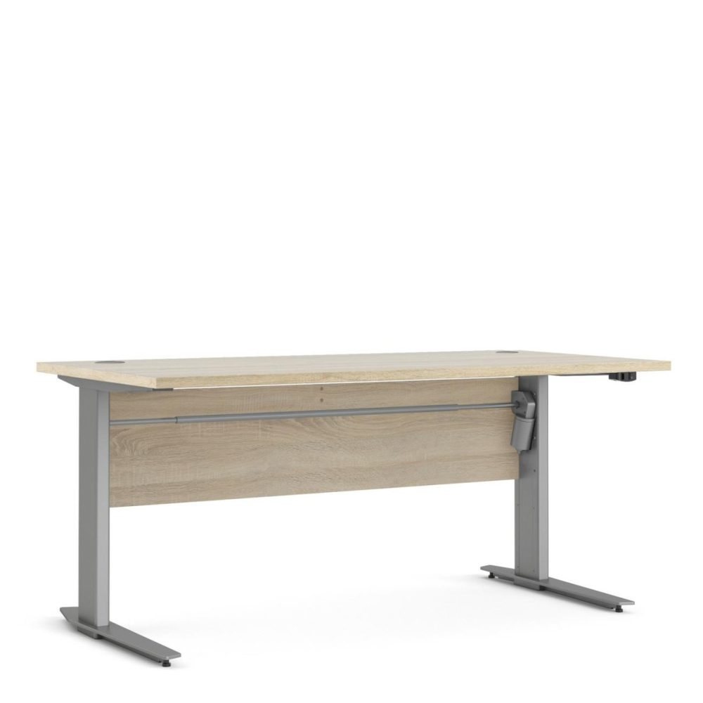 Large Oak Standing Desk With Electric Control – Prima Office