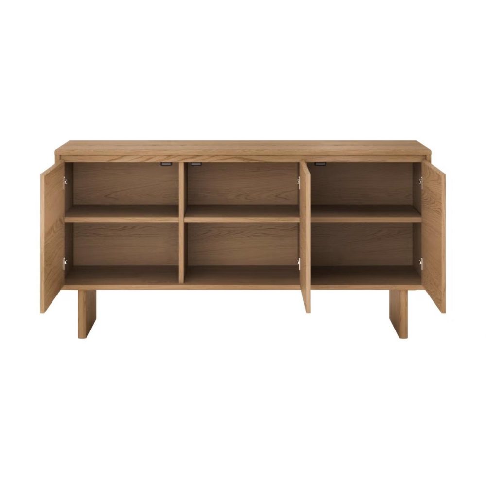 Large Rustic Oak Sideboard – 3 Doors – 150Cm – Mia Furniture