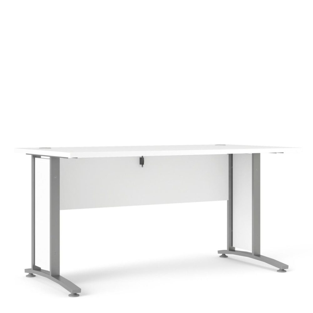 Large White Wooden Desk – Prima Office