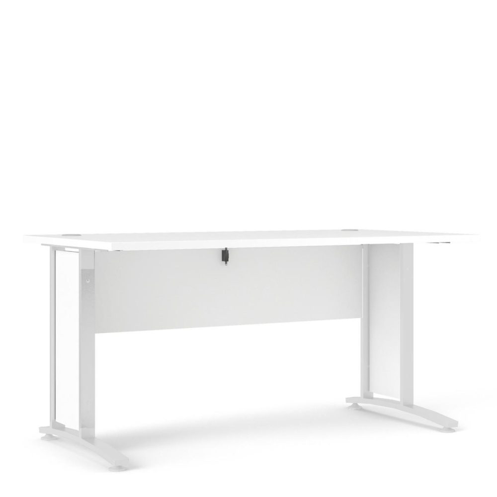 Large White Wooden Desk – Prima Office