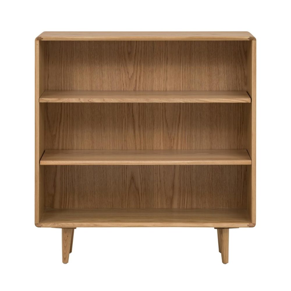 Low Solid Oak Bookcase – Manny Bookcases