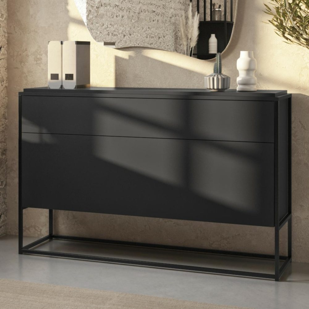 Matt Black Office Storage Cabinet – Larsen Office