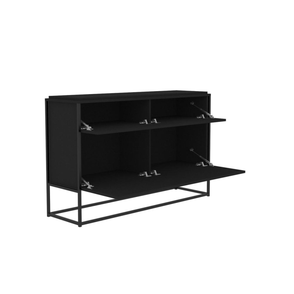 Matt Black Office Storage Cabinet – Larsen Office