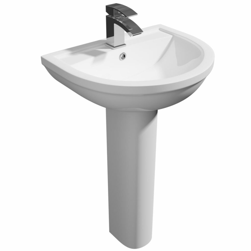 Modern Pedestal Basin 550Mm – Addison Basins