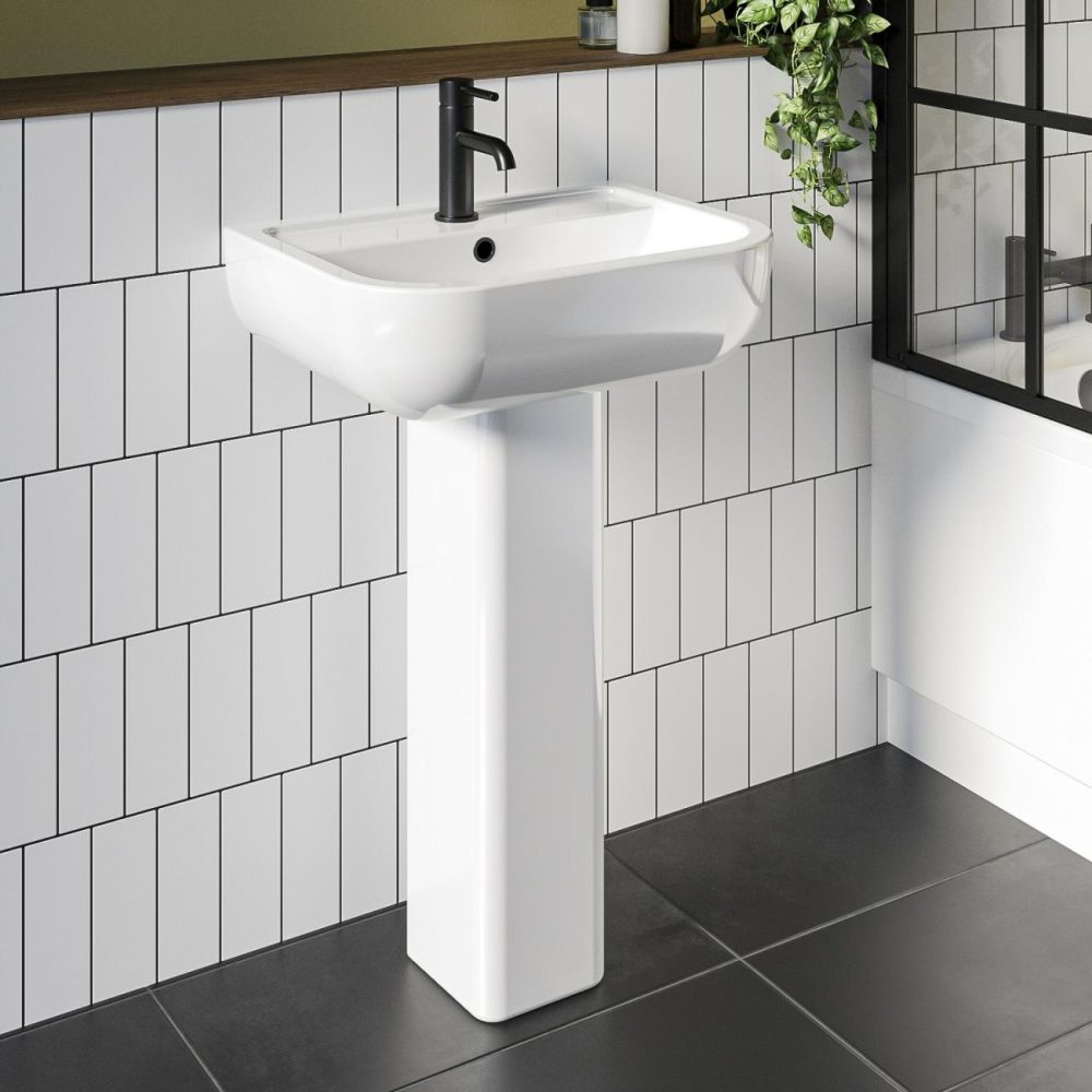 Modern Pedestal Basin 550Mm – Seren Basins