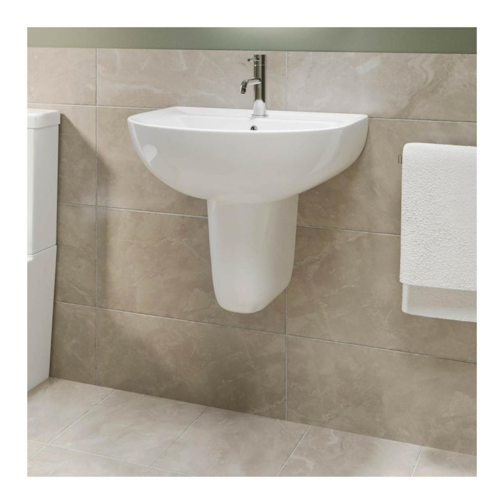 Modern Semi Pedestal Basin 550Mm – Newport Basins