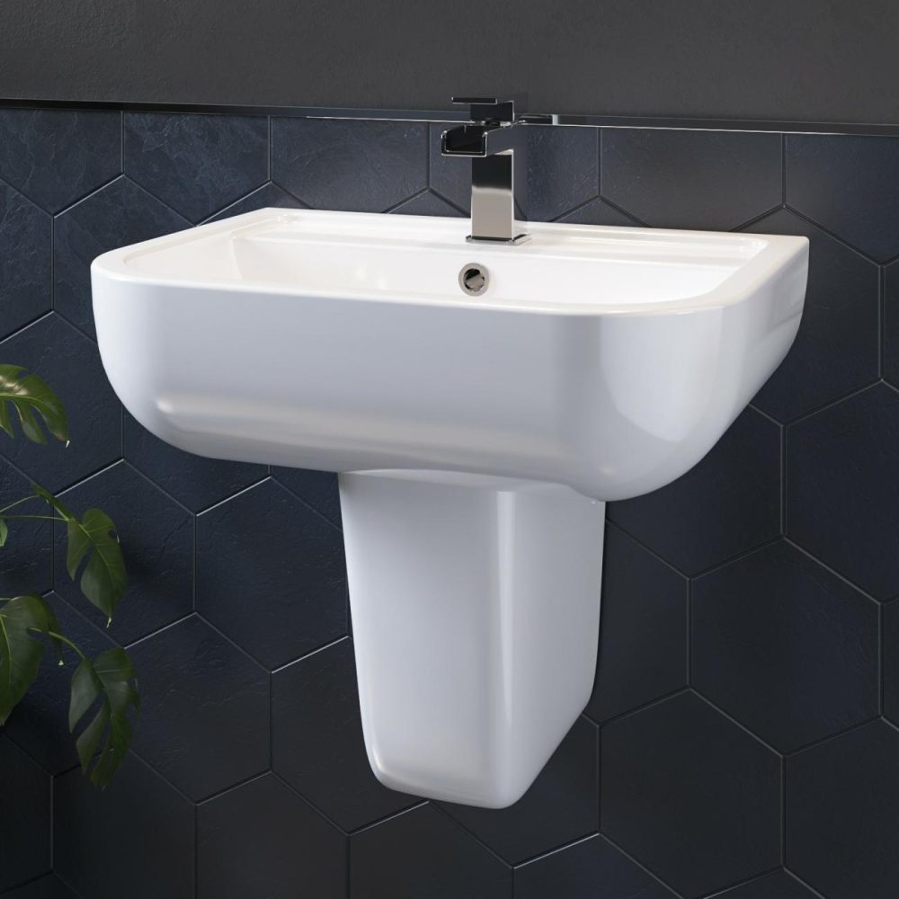 Modern Semi Pedestal Basin 550Mm- Seren Basins