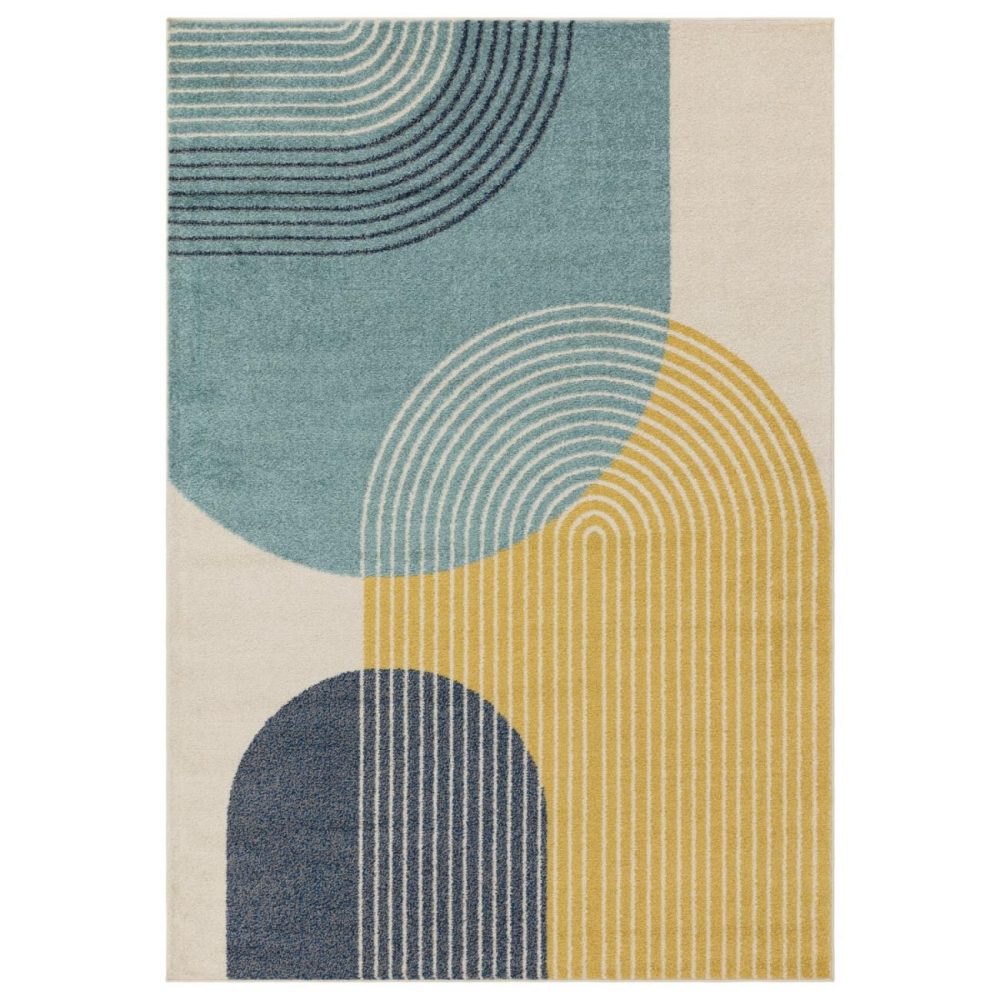 Multi Coloured Retro Rug – 120 X 170 Cm – Muse Dining