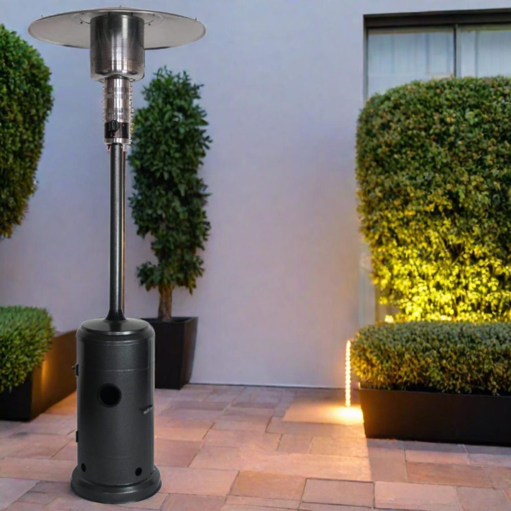 Mushroom Outdoor Gas Patio Heater – Black Garden