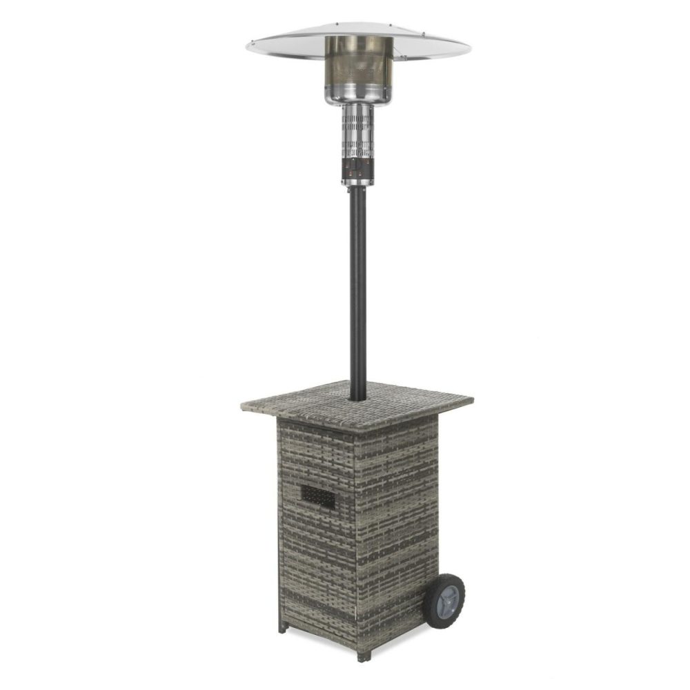 Mushroom Outdoor Gas Patio Heater – Grey Rattan Garden