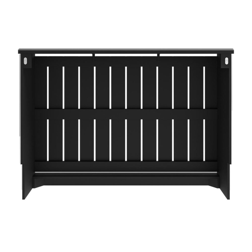 Narrow Mirrored Radiator Cover With Black Detail – 111Cm – Sophia Dining