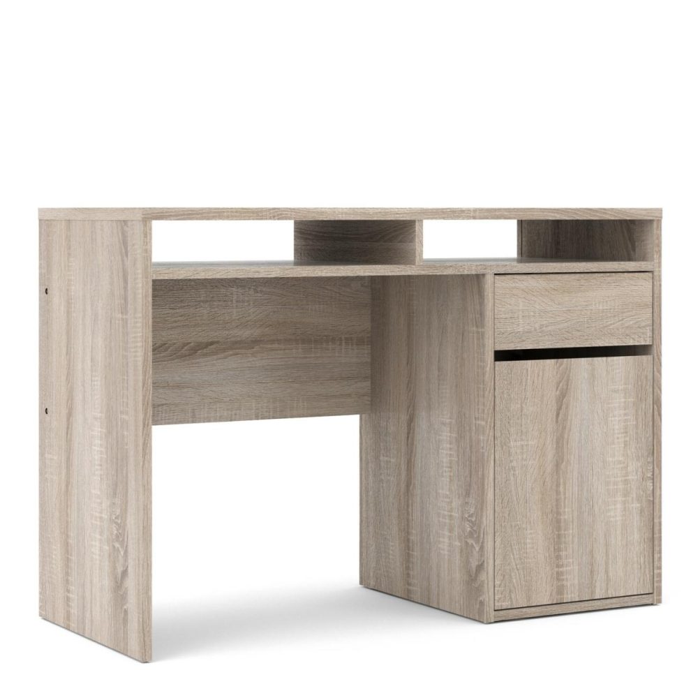 Oak Desk With Cupboard And Shelves – Function Plus Office