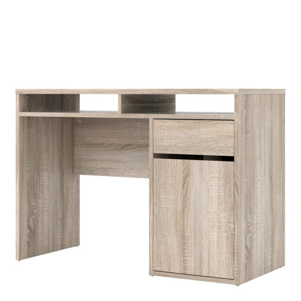 Oak Desk With Cupboard And Shelves – Function Plus Office