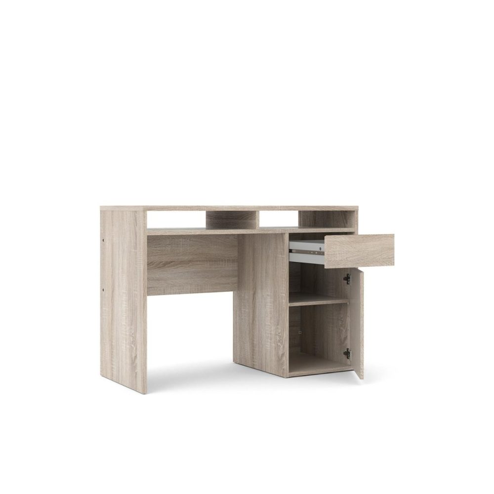 Oak Desk With Cupboard And Shelves – Function Plus Office