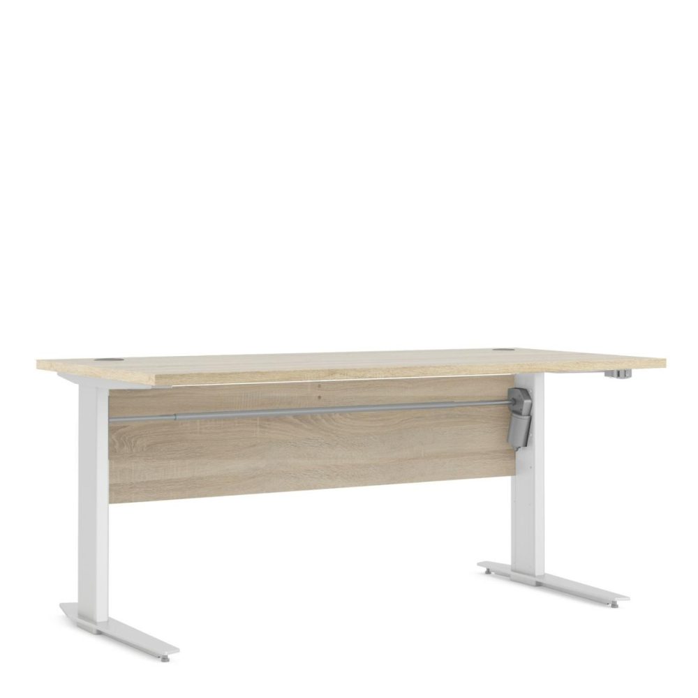 Oak Standing Desk With Electric Control – Prima Office