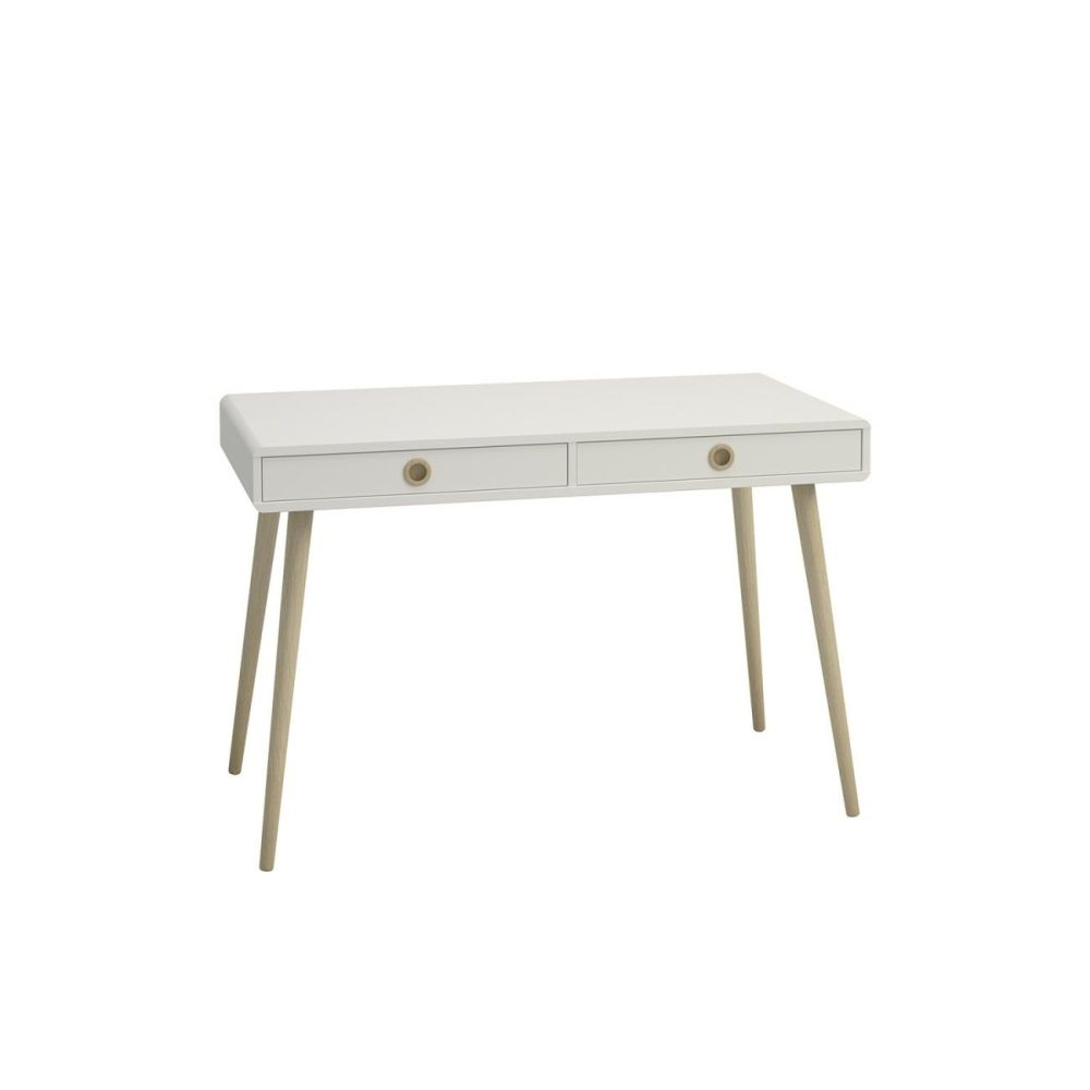 Off White Wooden Desk With Drawers – Softline Office