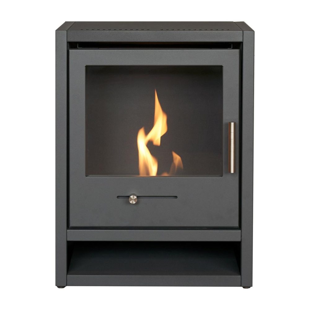 Oko S1 Bio Ethanol Stove In Charcoal Grey – Adam Heating