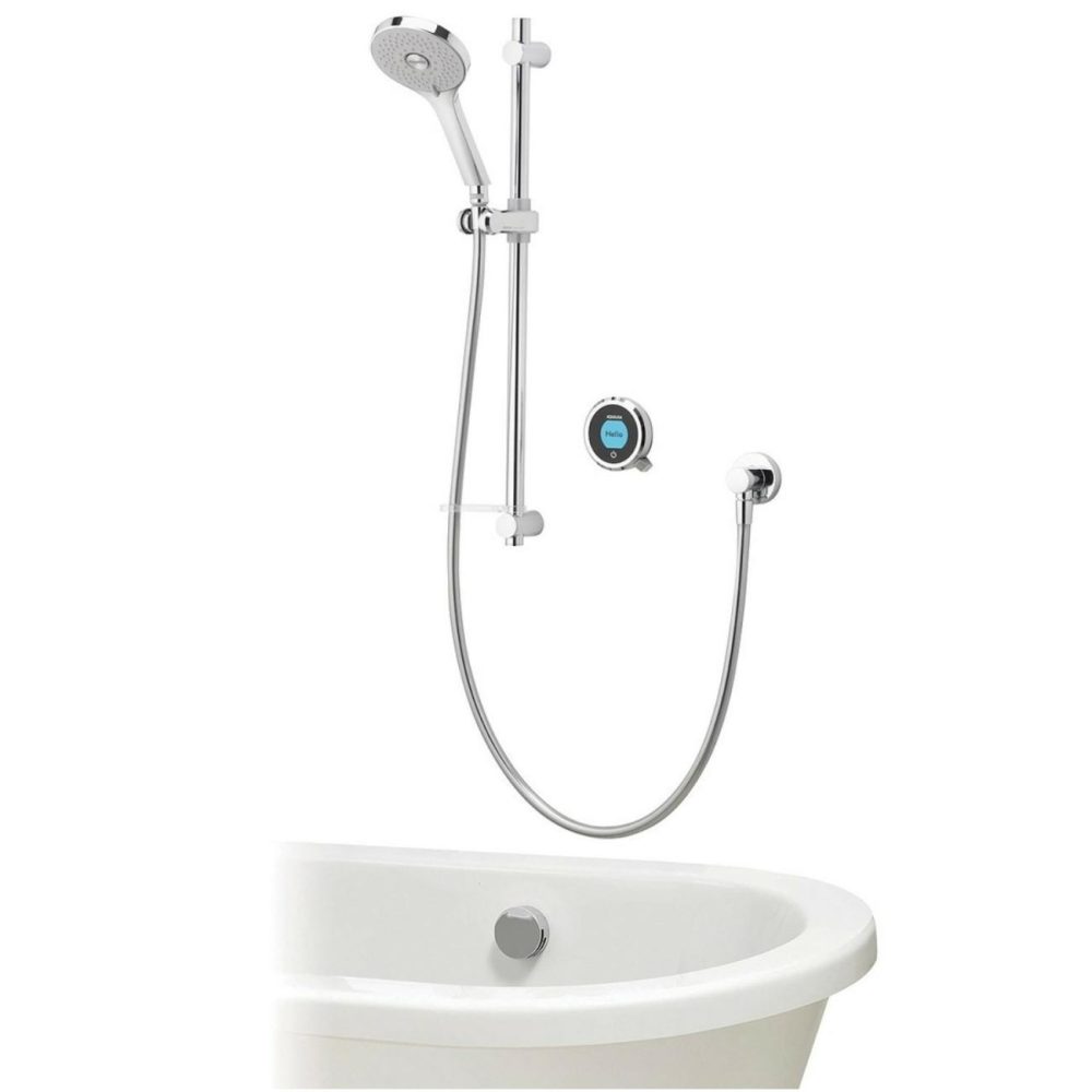 Optic Q Smart Digital Shower Concealed With Adjustable Head And Bath Filler Hp/Combi Bathroom