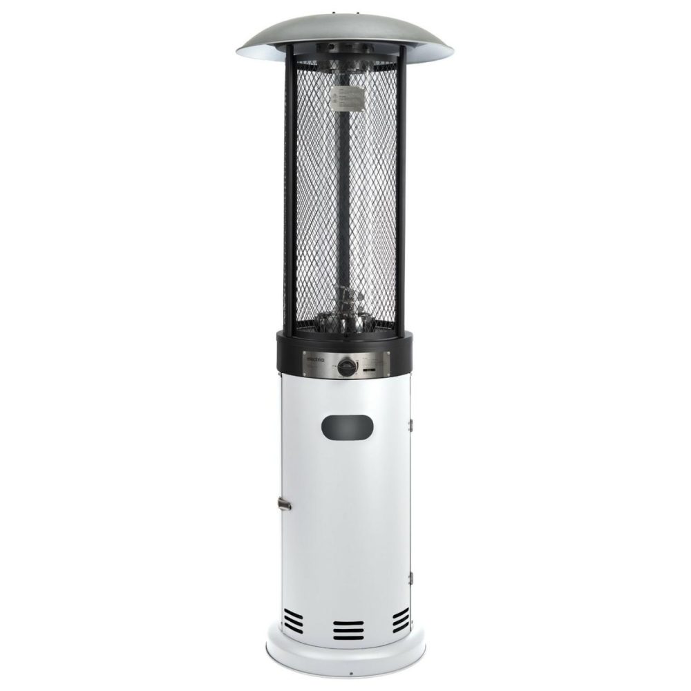 Outdoor Freestanding Gas Patio Heater – White Garden