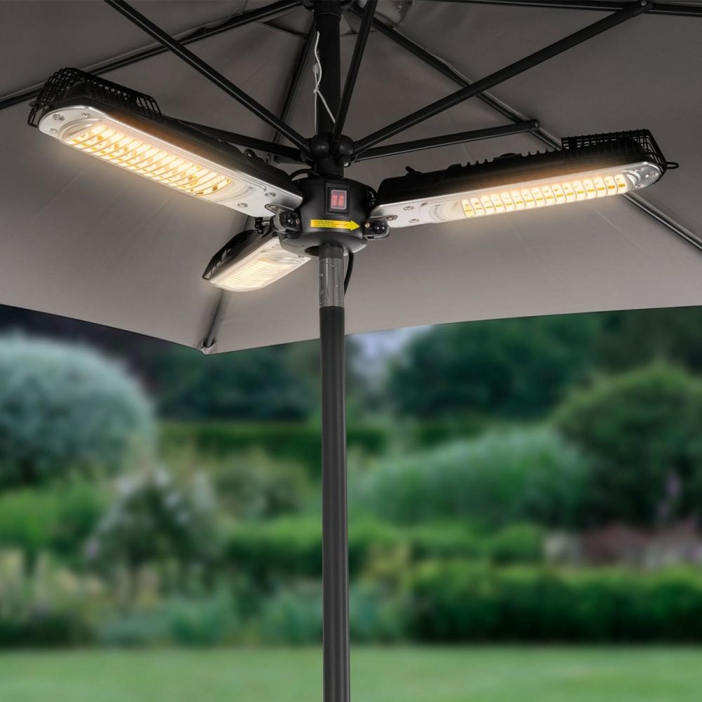 Outdoor Overhead Parasol Heater – Black Garden