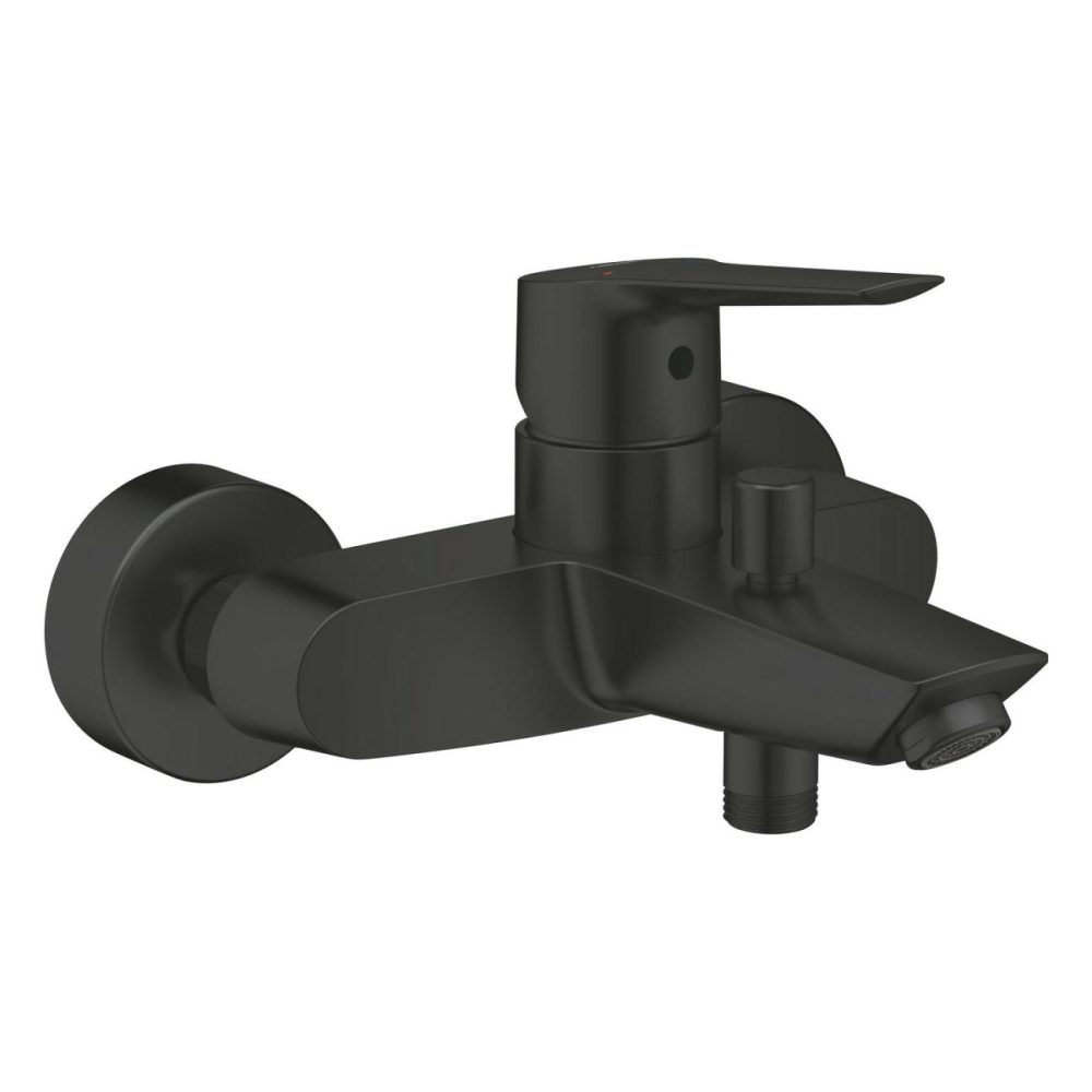 Quickfix Start Single Lever Bath Shower Mixer Tap – Matt Black Bath Taps