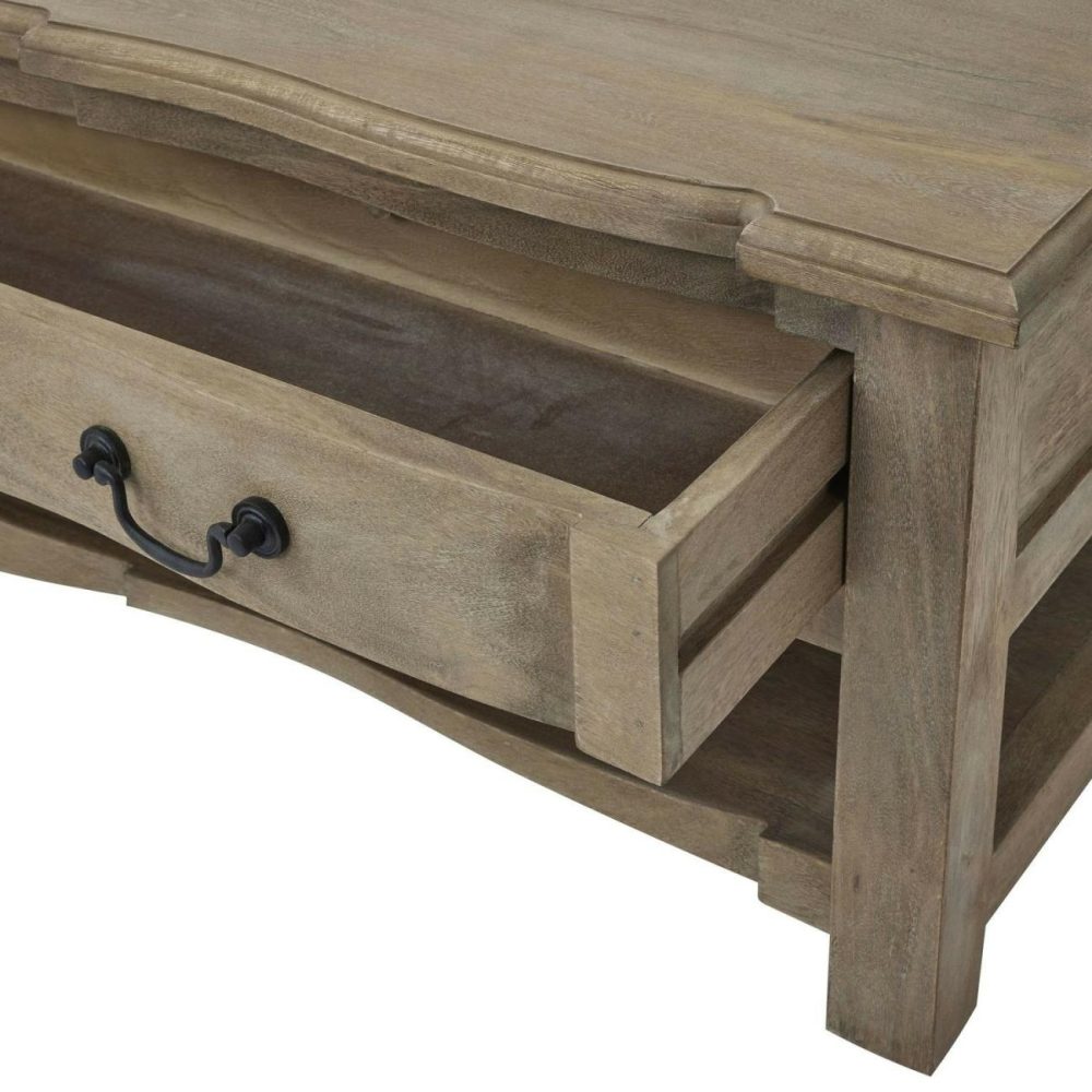 Rectangular Mango Wood Coffee Table With Storage – Copgrove Coffee Tables