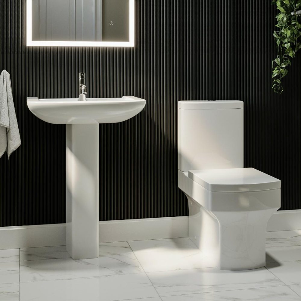 Rimless Close Coupled Toilet And Basin Suite – Ashford Bathroom