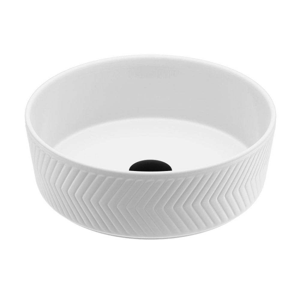 Round Chevron Countertop Basin 360Mm – Sonoma Basins